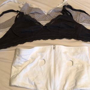 Two H&M nursing bras and hands free Medela bra